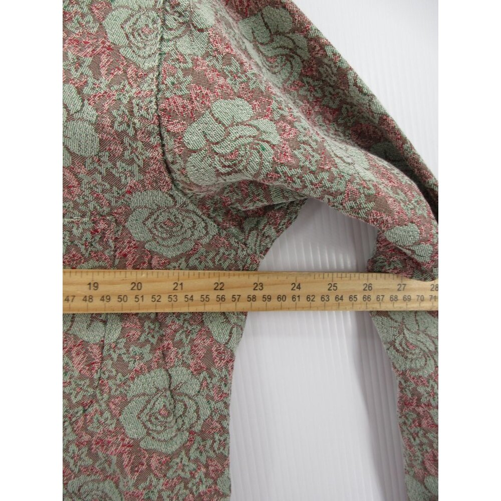 Vintage Men’s Shirt XL Floral Jacquard Psychedelic Mod 60s James W Brine - Picture 5 of 10